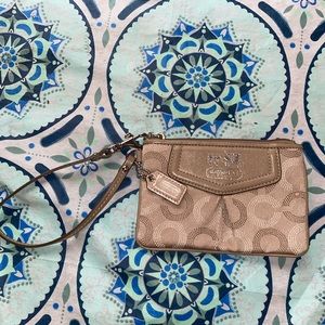 Coach wristlet wallet gray